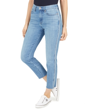 image of Calvin Klein Jeans Piped-Side Skinny Jeans