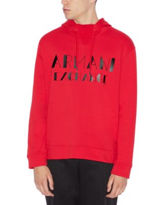 armani exchange red hoodie