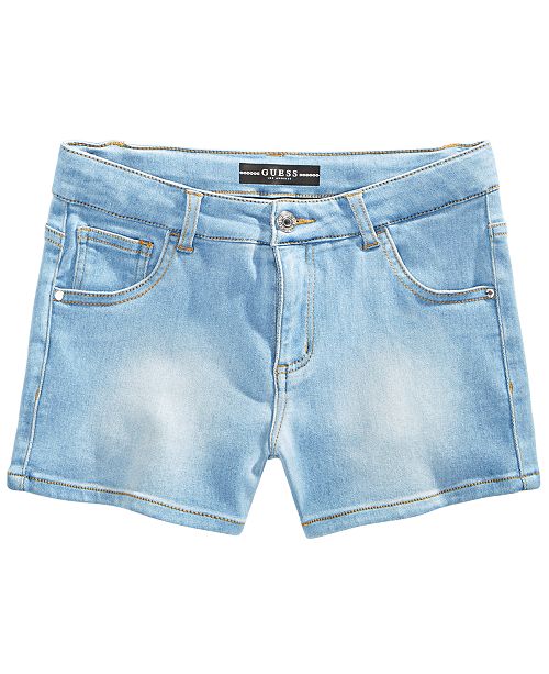 Guess Big Girls Stretch Denim Shorts Reviews Kids Macy S