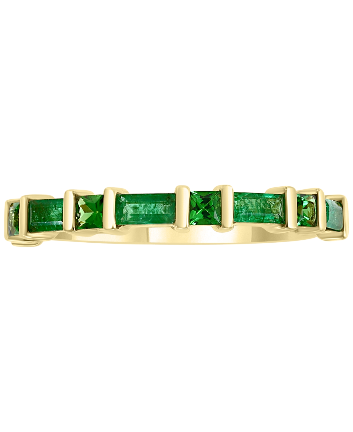 Effy Emerald (3/8 ct. t.w.) &(1/5 ct. t.w.) Ring in 14K Gold - Tsavorite