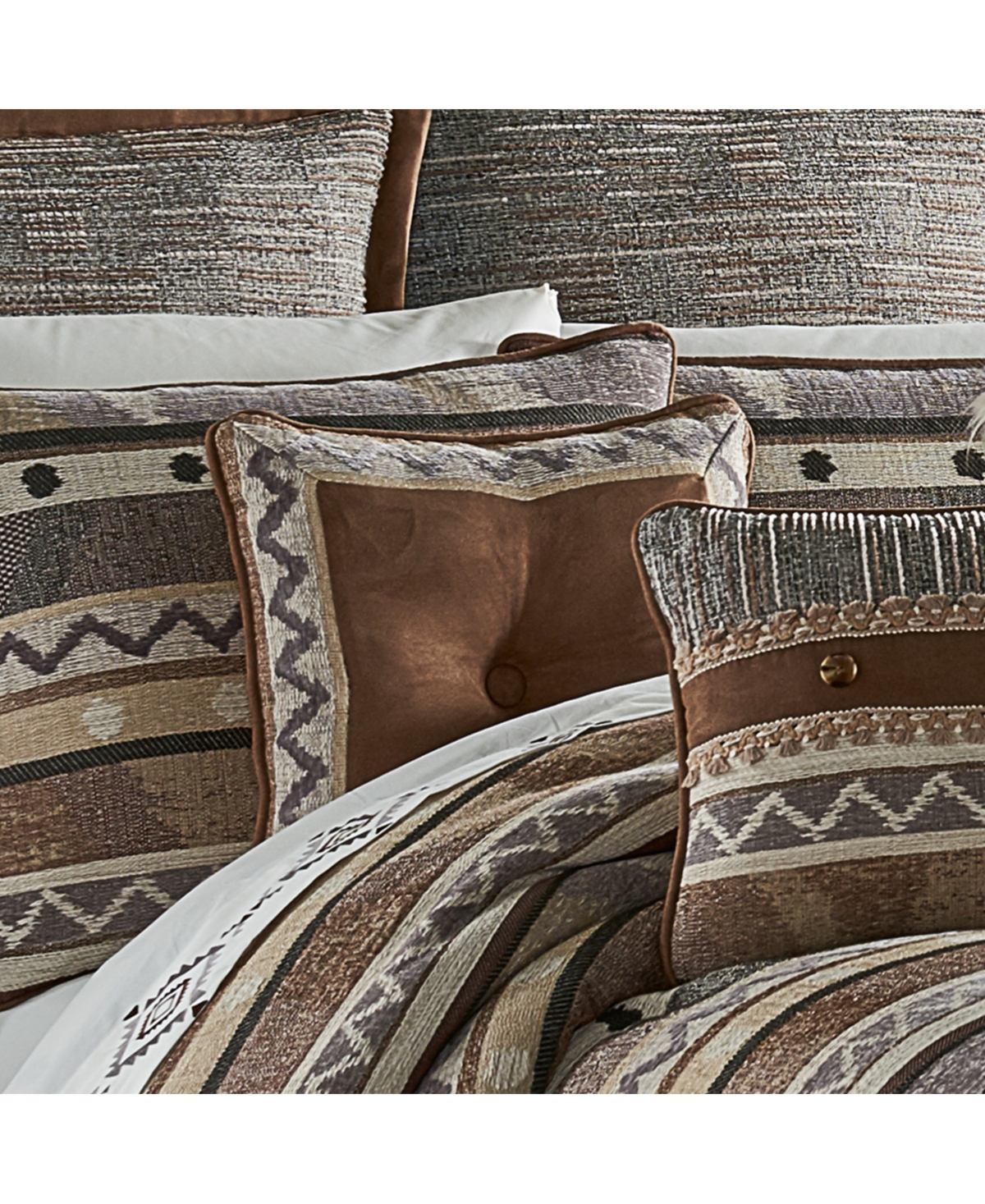 J Queen New York Timber Linen Pillow, x
