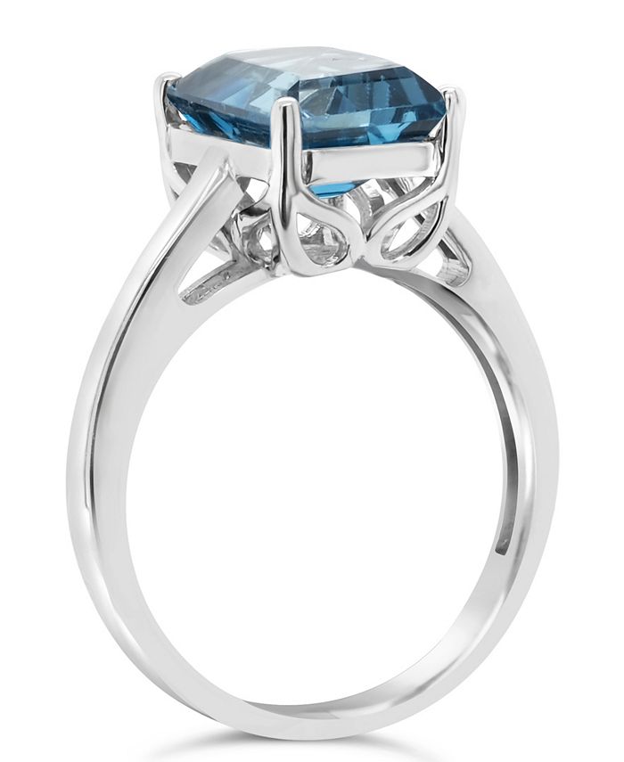 Macy's London Blue Topaz (4 ct. t.w.) Ring in Sterling Silver - Macy's
