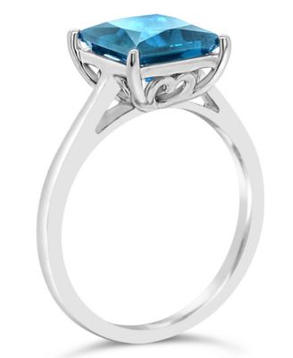 Blue Topaz (3-1/4 ct. t.w.) Ring in Sterling Silver