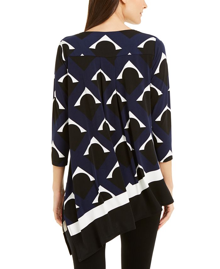 Printed Polyester Top with Decorative Hem 56601 main image 1