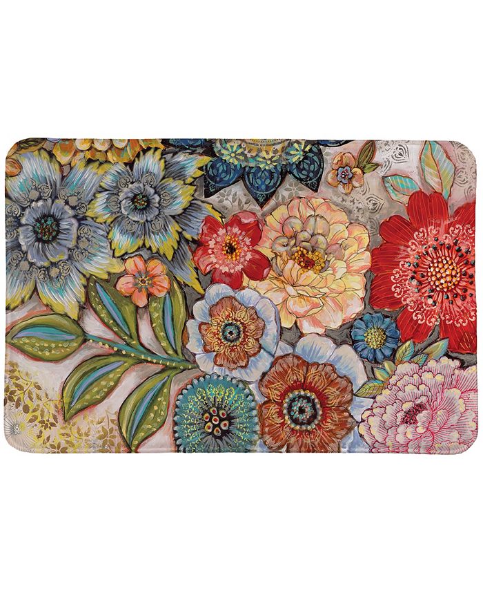 Laural Home - Boho Bouquet Memory Foam Rug