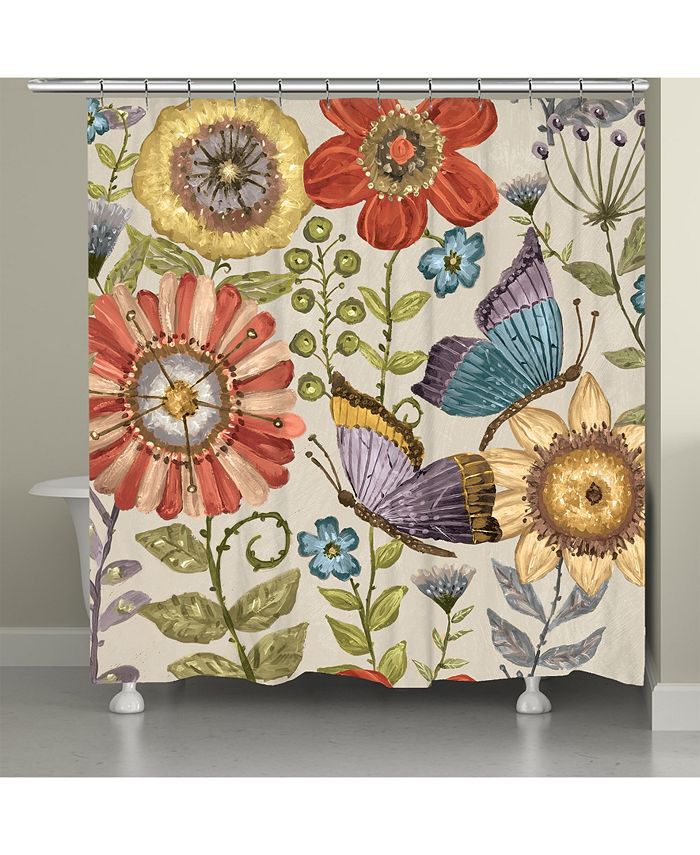 Laural Home - Boho Butterfly Shower Curtain