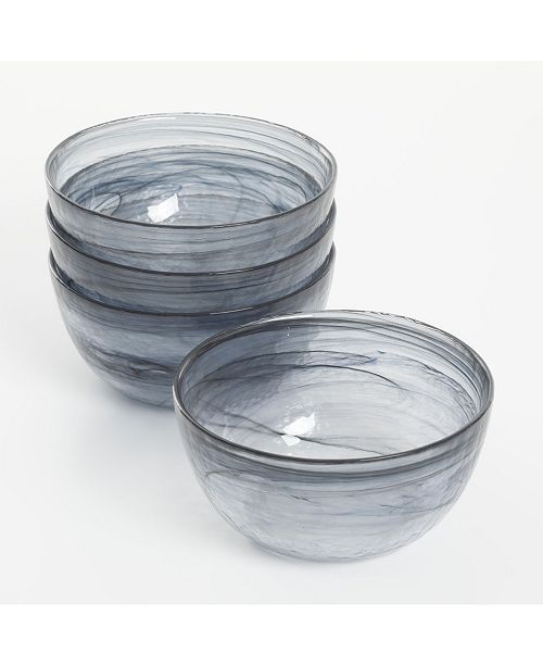 Cravings By Chrissy Teigen Spun Glass 4 Piece Bowl Set Created For Macy S Reviews Dinnerware Dining Macy S