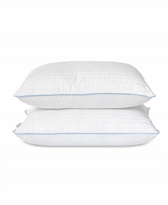 eLuxury - Down Alternative Density Pillow Set, 100% Cotton Casing Cover