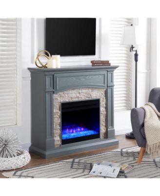 Chartier Color Changing Electric Fireplace with Media Shelf