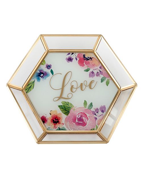 Lillian Rose Geometric Glass Tray Wedding Guestbook Alternative In A Watercolor Floral Love Design Reviews Macy S