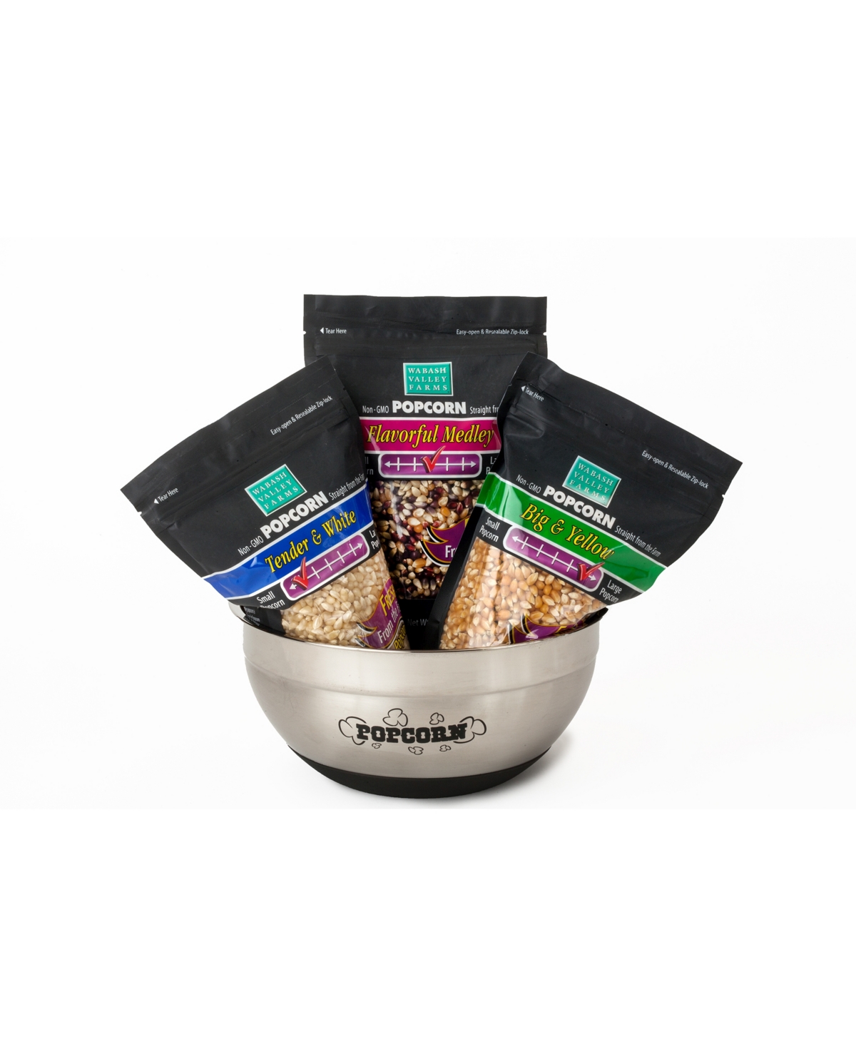 Wabash Valley Farms Gourmet Popcorn Collection Stainless Steel Bowl In Multi