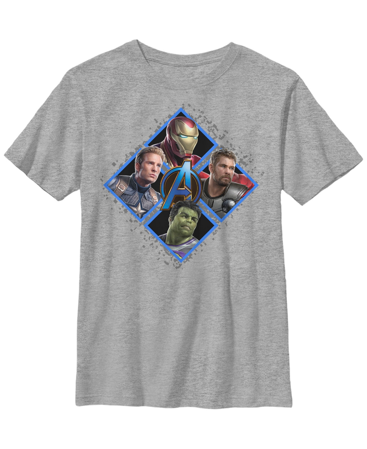 Fifth Sun Kids' Boy's Marvel Avengers: Endgame Hero Square Child T-shirt In Athletic Heather