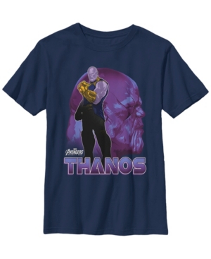 Fifth Sun Marvel Big Boy's Infinity War Thanos Big Head Profile Short Sleeve T-Shirt