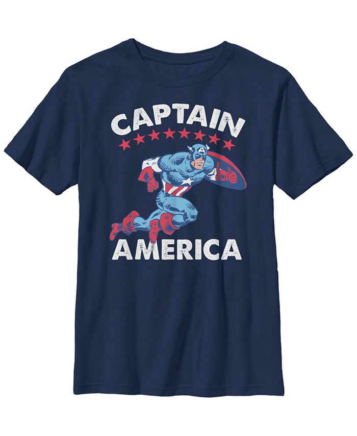 Fifth Sun Marvel Big Boys Captain America Patriotic Retro Comic Short ...