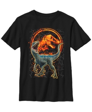 Fifth Sun Jurassic World Two Big Boy's Blue Raptor Magma Icon Short Sleeve T-Shirt