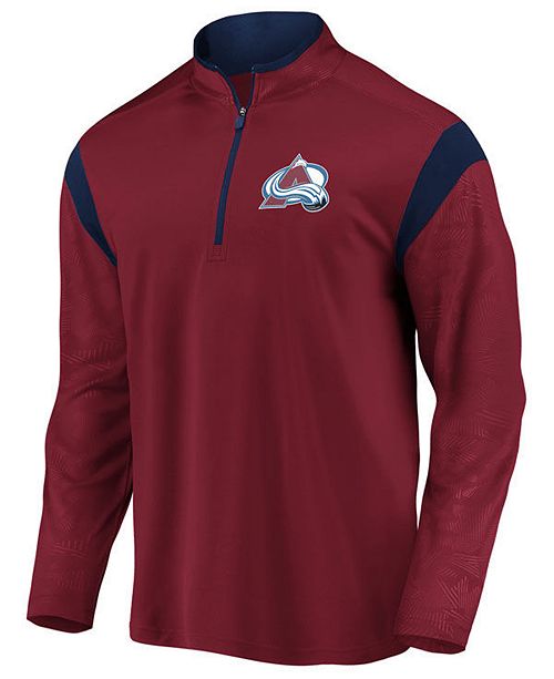 Majestic Men S Colorado Avalanche Defender Half Zip Pullover