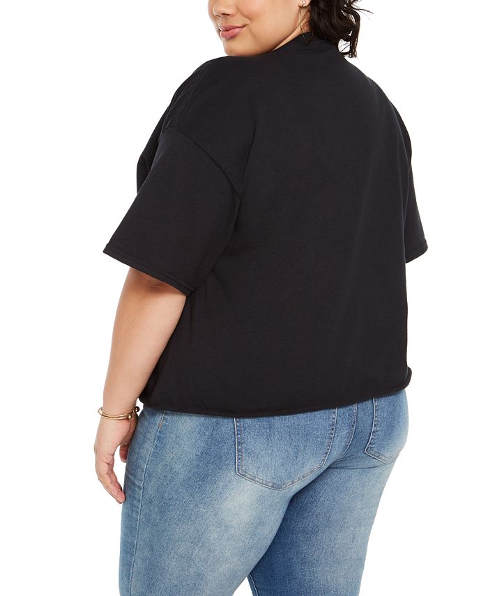 Mighty Fine Trendy Plus Size Erica Stranger Things Cropped T-Shirt - Macy's