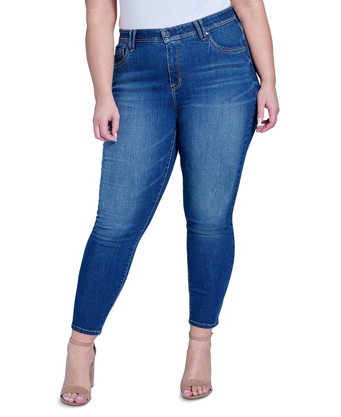 Seven7 Jeans Trendy Plus Size High-Rise Ab-Solute Skinny Jeans - Macy's