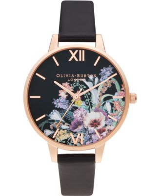 olivia burton watch leather strap