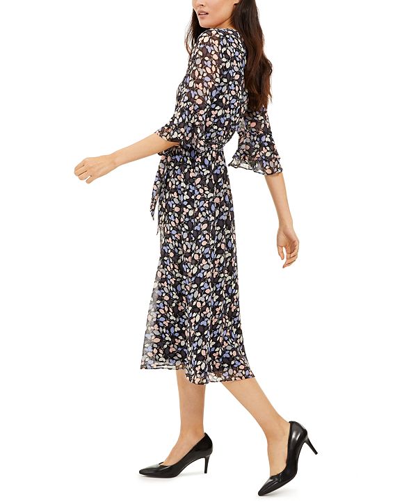 Anne Klein Printed Belted Dress & Reviews Dresses Women Macy's