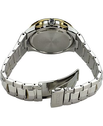 Seiko - Men's Solar Chronograph Coutura Two-Tone Stainless Steel Bracelet Watch 44mm SSC376