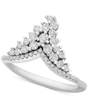 image of Diamond Tiara Ring (1/2 ct. t.w.) in 10k White Gold