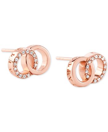 Olivia Burton - Crystal Interlocking Ring Stud Earrings