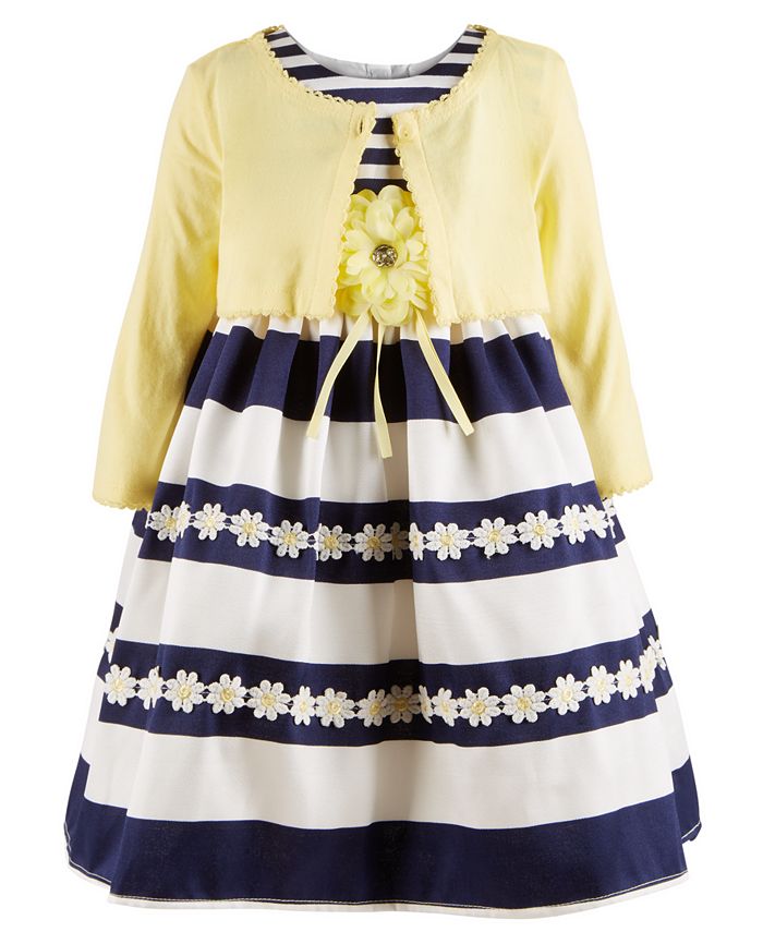 Blueberi Boulevard Toddler Girls 2 Pc. Cardigan Sunflower Dress