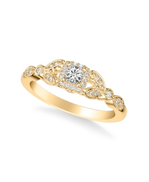 Diamond Princess Engagement Ring (3/8 ct tw) in 14k Gold White Gold or Rose Gold