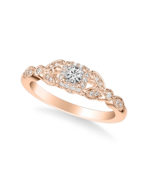 Diamond Princess Engagement Ring (3/8 ct tw) in 14k Gold White Gold or Rose Gold