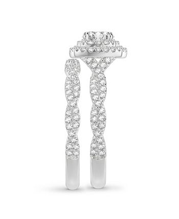 Macy's - Diamond Halo Bridal Set (1 1/4 ct. t.w.) in 14k White, Yellow or Rose Gold