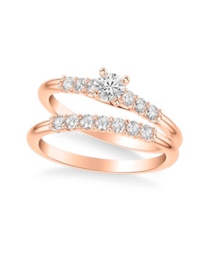 image of Diamond Twist Bridal Set (5/8 ct. t.w.) in 14k White, Yellow or Rose Gold