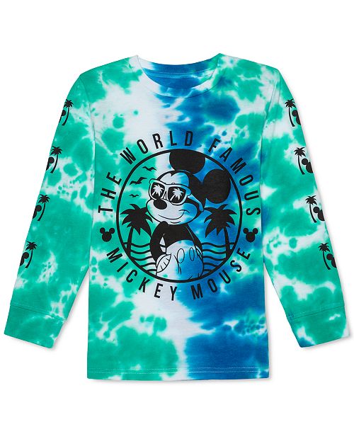 Disney Toddler Boys Mickey Mouse In The Shade Tie Dye T Shirt Reviews Shirts Tops Kids Macy S