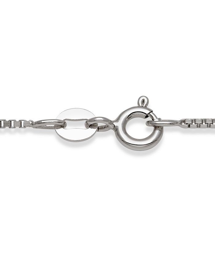 Macy's - Black Mother of Pearl 16x13mm Heart Shaped Pendant with 18" Chain in Sterling Silver