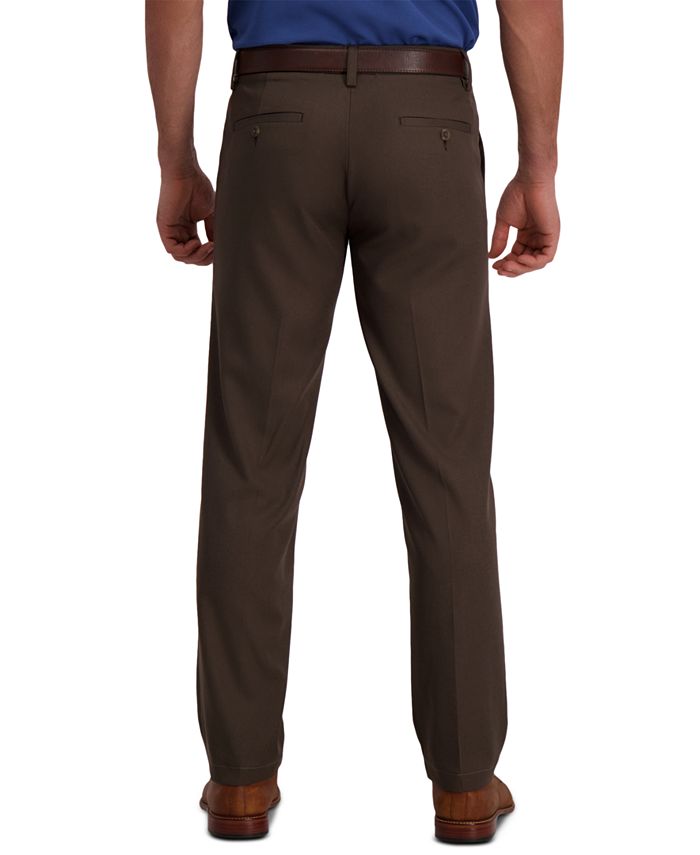 Haggar Men's Cool 18 Pro Straight-Fit 4-Way Stretch Moisture-Wicking ...