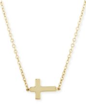 Macys sideways cross sales necklace