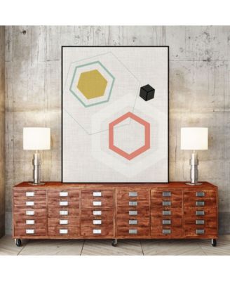 Giant Art 24" x 18" Mod Geometry II Art Block Framed Canvas