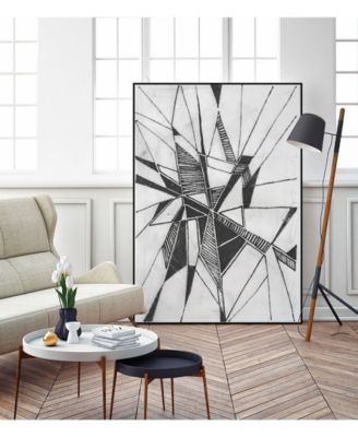 Giant Art 40" x 30" Symbol Imprint II Art Block Framed Canvas