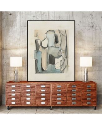 36" x 24" Subdued Abstract I Art Block Framed Canvas