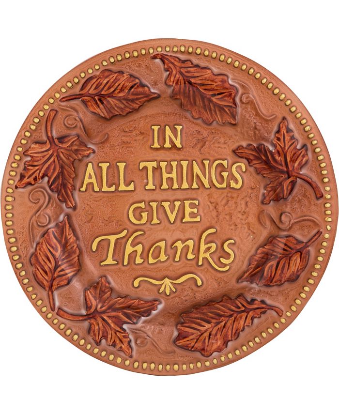 Trans Pac - Glass Brown Harvest Fused Thanks Giving Plate