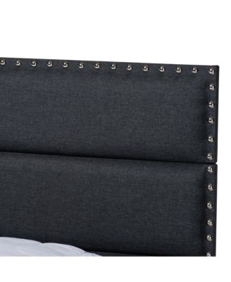 Ansa Fabric Headboard Platform Queen Size Bed