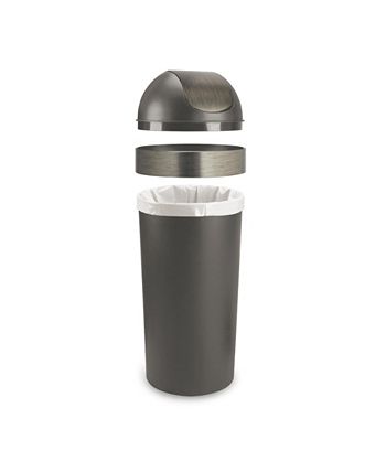 Umbra Venti 16-Gallon Swing-Top Trash Can Black