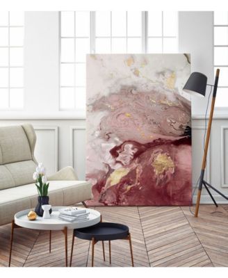 20" x 16" Ocean Splash I Crimson Version Museum Mounted Canvas Print