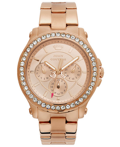 Juicy Couture Watch, Women's Pedigree Rose Gold-Tone Stainless Steel Bracelet 38mm 1901050