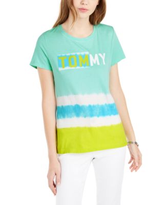 Tommy Hilfiger - Cotton Ombr&eacute;-Stripe Logo T-Shirt