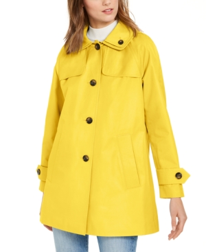 image of London Fog Hooded Water-Resistant Raincoat