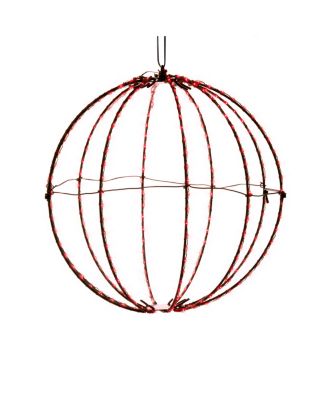 Kurt Adler - 12-Inch Red LED Foldable Metal Sphere