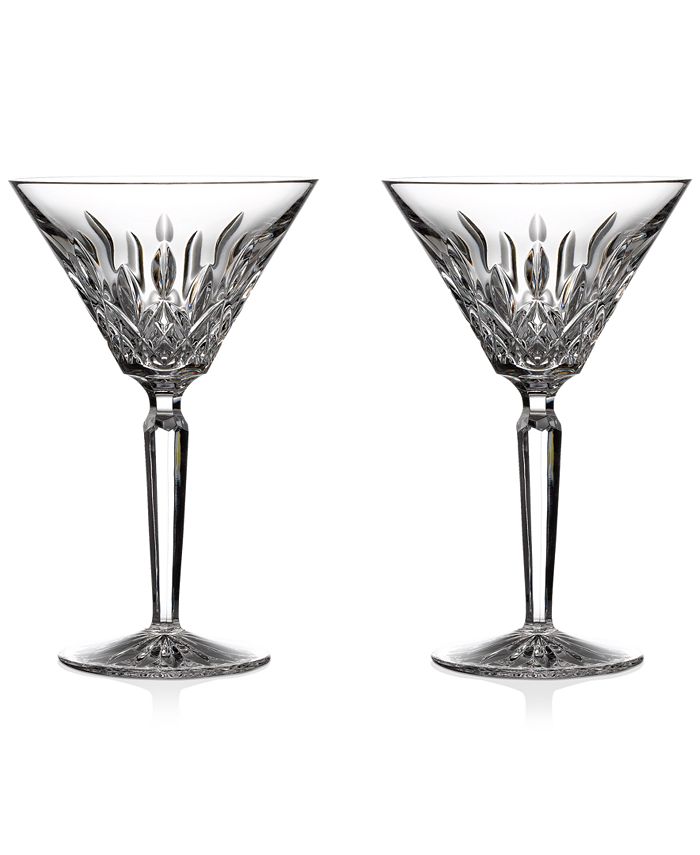 Waterford Lismore Black Martini Glasses, Set of 2