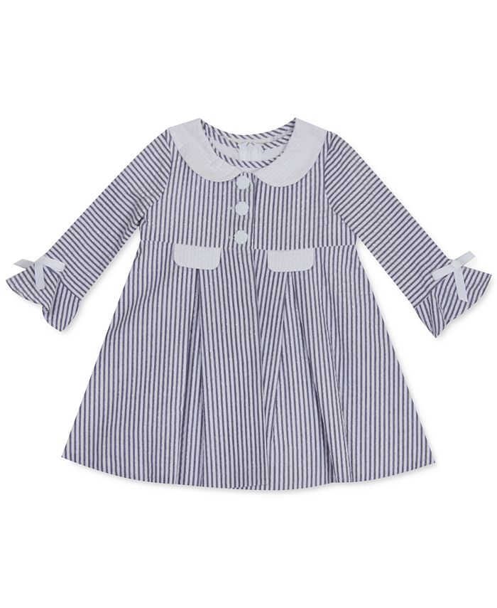 Rare Editions Baby Girls 2-Pc. Foil Seesucker Coat & Dress Set - Macy's