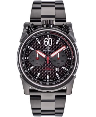 CT Scuderia - Men's Swiss Chronograph Carbon Fiber Black Stainless Steel Bracelet Watch 44mm